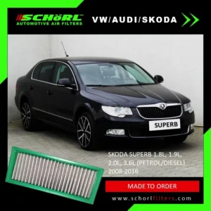 010312002 (1) Schorl Automotive Air Filter for Audi & more vehicles a Schorl brand automotive air filter designed for Audi & more vehicles