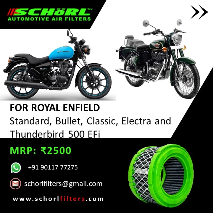 Royal Enfield Standard 500| Bullet 500 | Classic 500/350 UCE BS6 | Electra 500 | Thunderbird 500 (Small) P/N: 100101003 Air Filter