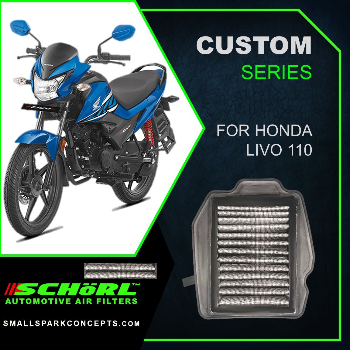 Honda Livo 110, Shine 125 Air Filter