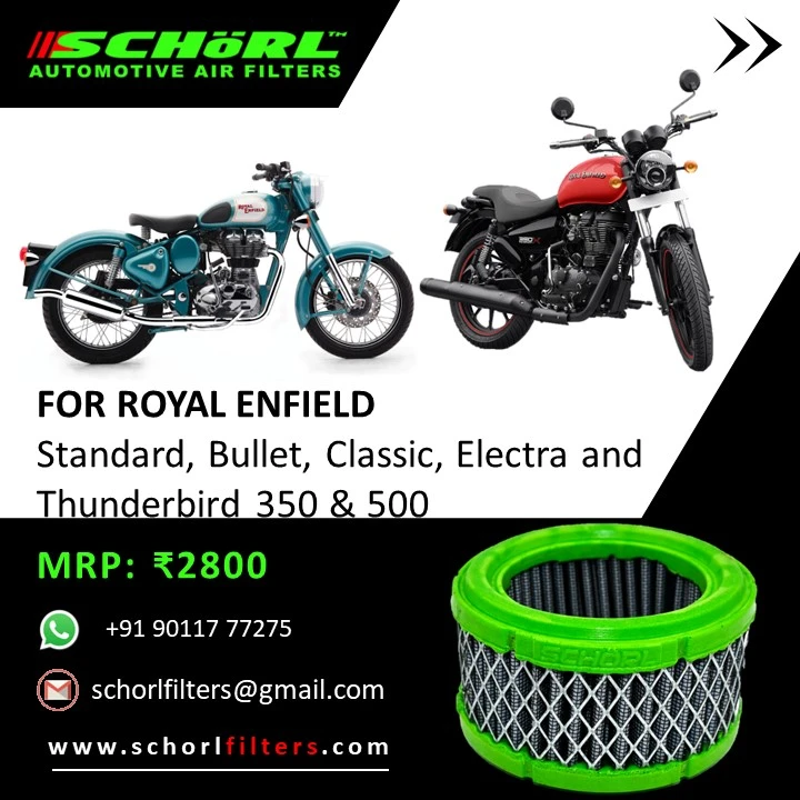 Royal Enfield Standard, Bullet, Classic, Electra & Thunderbird (Large) P/N: 100101001 Air Filter