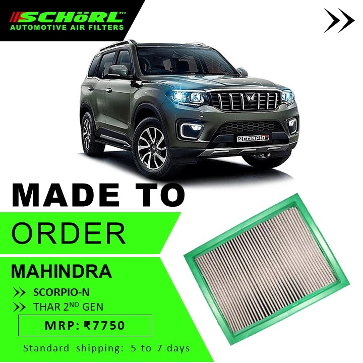 Mahindra Thar, Thar Roxx, Scorpio-n Air Filter