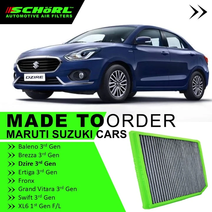 Maruti Suzuki Baleno 3rd Gen, Brezza 3rd Gen, Dzire3rd Gen, Fronx, Grand Vitara, Swift 3rd Gen, Xl6 1st Gen Air Filter