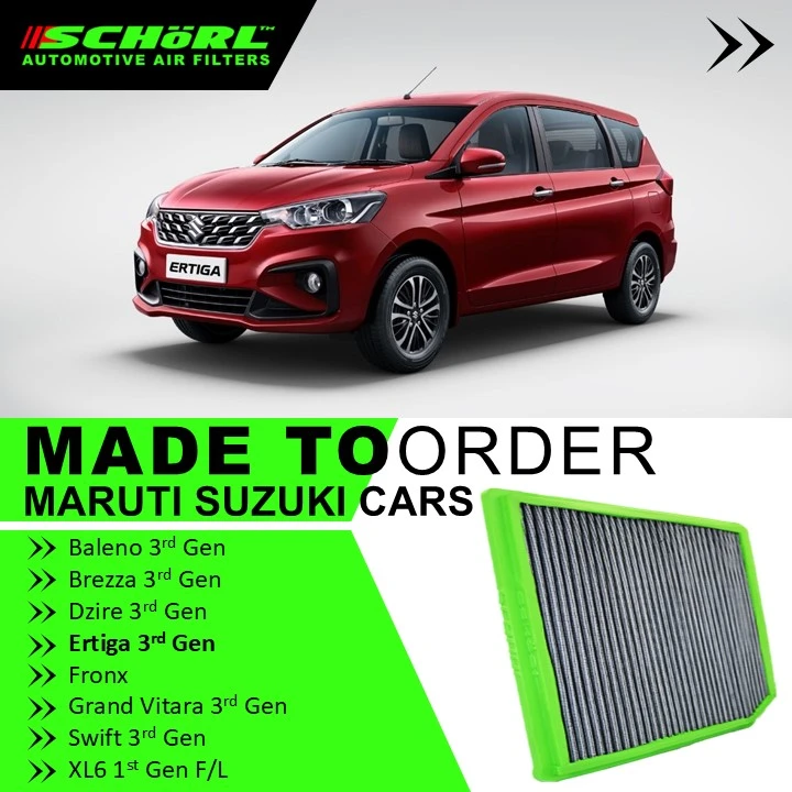 Maruti Suzuki Baleno 3rd Gen, Brezza 3rd Gen, Dzire3rd Gen, Fronx, Grand Vitara, Swift 3rd Gen, Xl6 1st Gen Air Filter