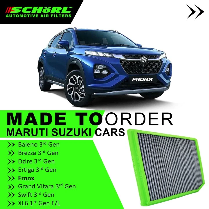 Maruti Suzuki Baleno 3rd Gen, Brezza 3rd Gen, Dzire3rd Gen, Fronx, Grand Vitara, Swift 3rd Gen, Xl6 1st Gen Air Filter