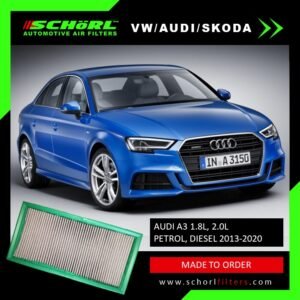 a Schorl brand automotive air filter designed for the Skoda & More