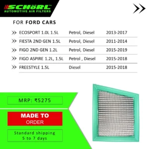 Ford Ecosport, Fiesta, Figo, Figo Aspire, Freestyle Air Filter