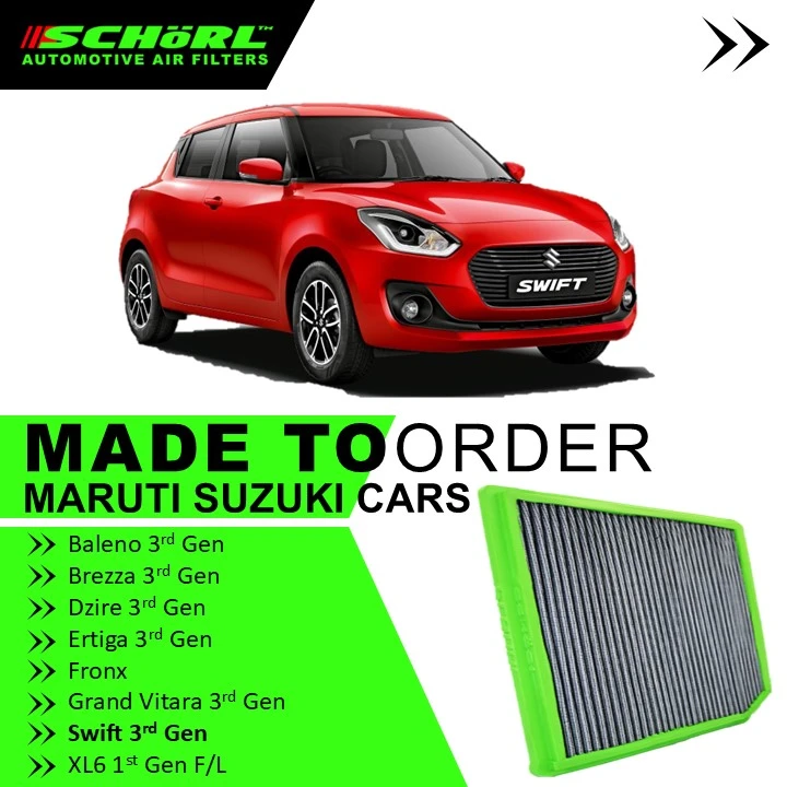 Maruti Suzuki Baleno 3rd Gen, Brezza 3rd Gen, Dzire3rd Gen, Fronx, Grand Vitara, Swift 3rd Gen, Xl6 1st Gen Air Filter
