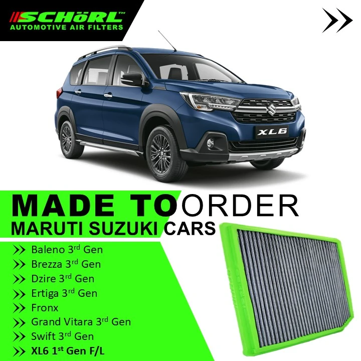 Maruti Suzuki Baleno 3rd Gen, Brezza 3rd Gen, Dzire3rd Gen, Fronx, Grand Vitara, Swift 3rd Gen, Xl6 1st Gen Air Filter