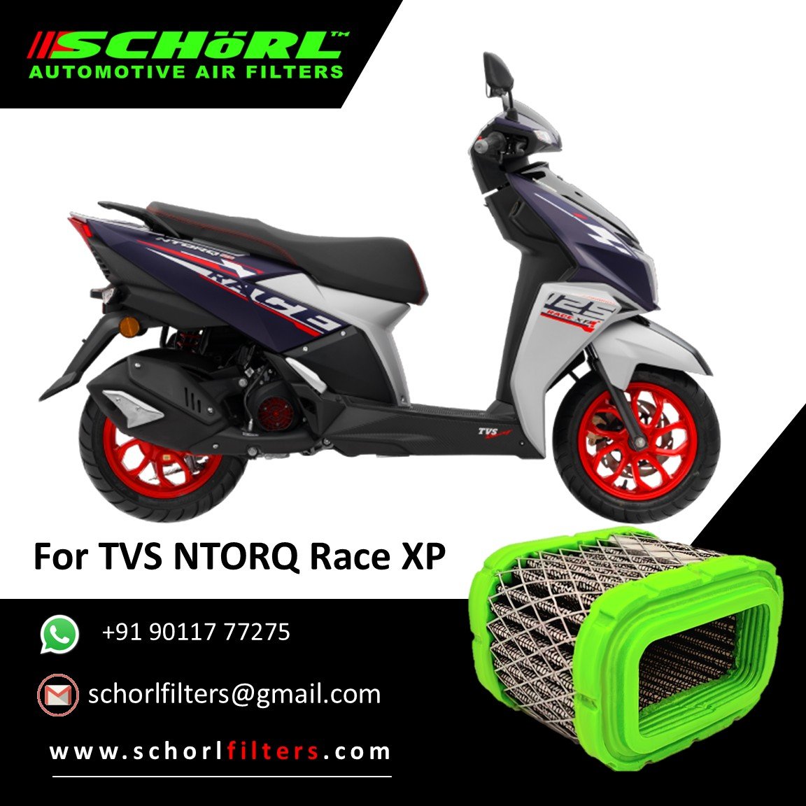 TVS NTORQ & NTORQ Race XP Air Filter