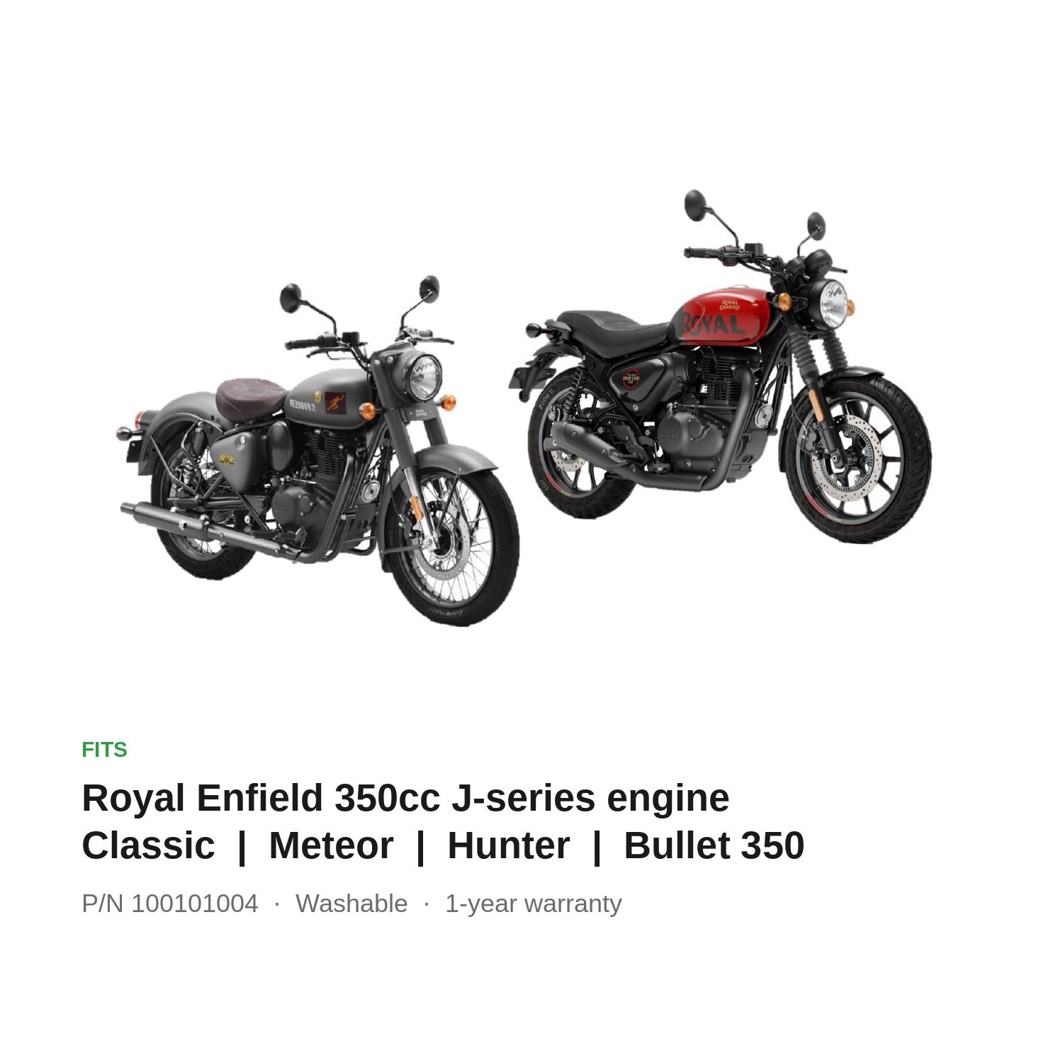 SCHORL air filter fits Royal Enfield 350cc J-series: Classic, Meteor, Hunter, Bullet 350