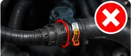 Loose hose clamp