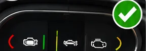 Dashboard with no warning lights