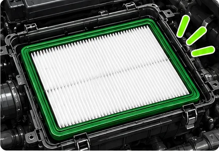 Filter placed in the airbox