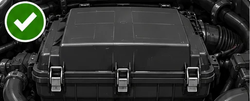 Closed airbox with no filter showing